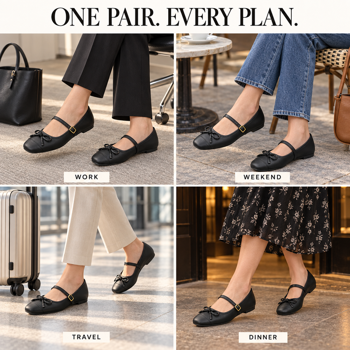 Die Parisian Mary-Jane-Flats mit Schleife
