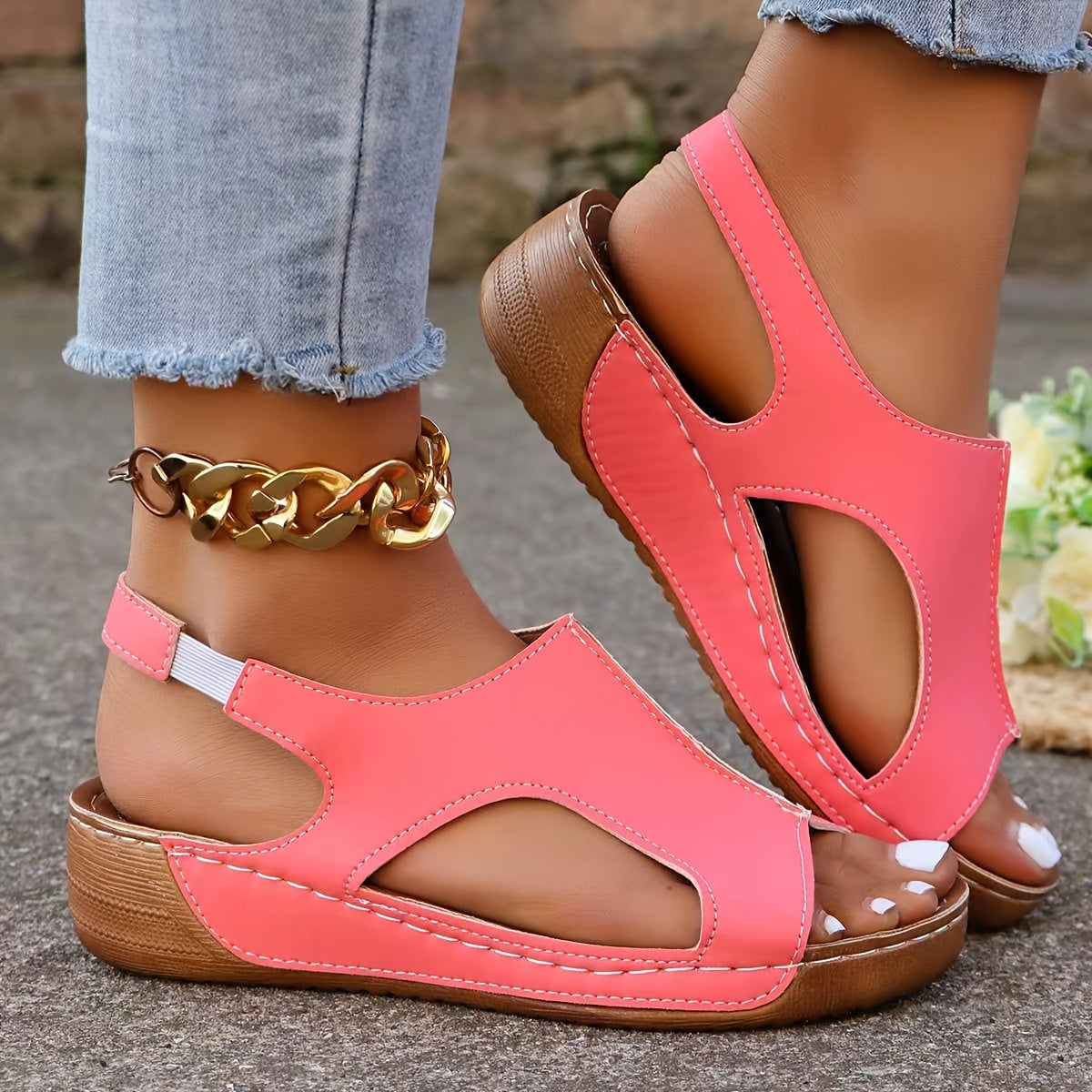 Damen Neue Sommer Strass Offene Zehen Orthopädische Sandalen