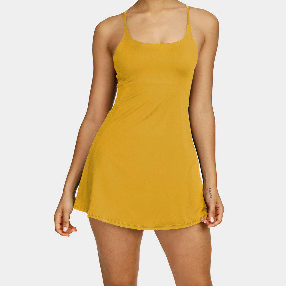 2-in-1-Sportkleider mit integriertem BH & Shorts