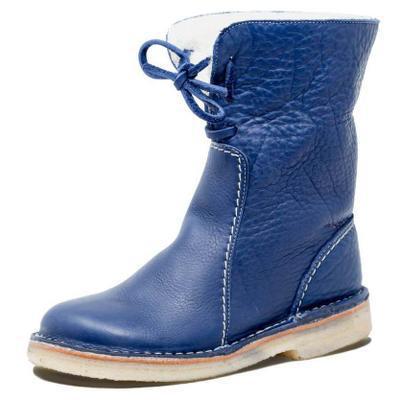 Bottes de neige orthopédiques en cuir imperméable doublées de laine