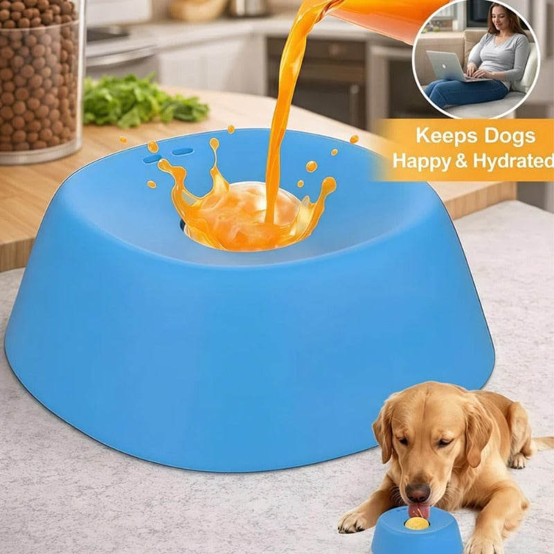 Gamelle à lécher apaisante pour chien avec balle – Distributeur anti-glisse à alimentation lente