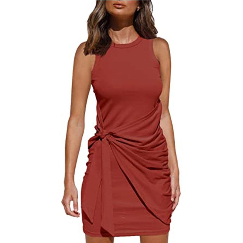 (Mehrfarbig) - Strickkleid mit Wickelrock-Design