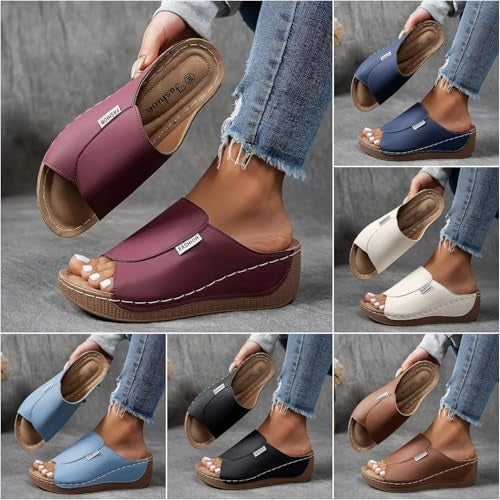 Sandales orthopédiques confortables – Sandales de marche ergonomiques anti-douleur