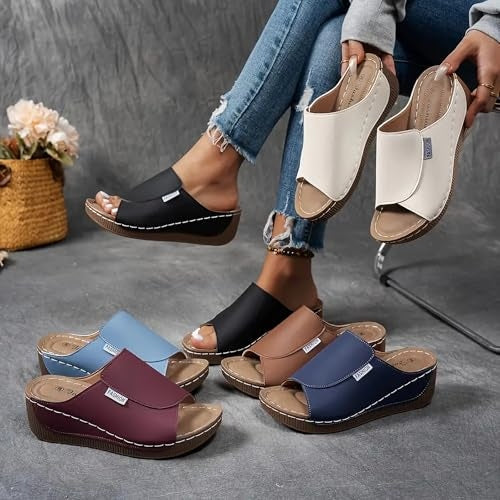 Sandales orthopédiques confortables – Sandales de marche ergonomiques anti-douleur