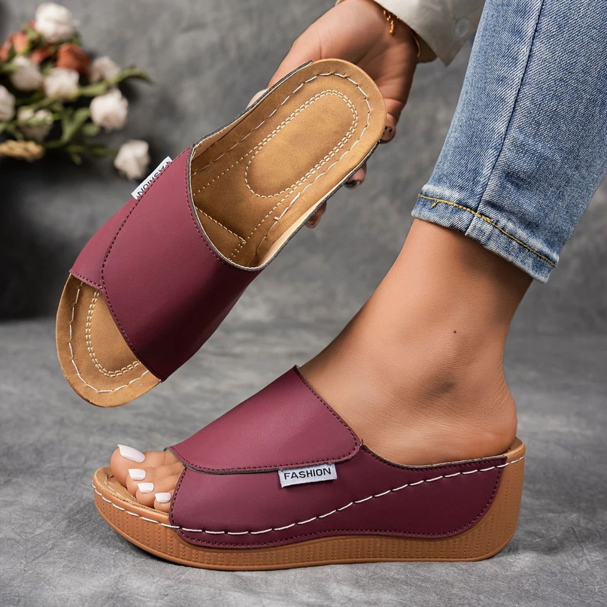 Sandales orthopédiques confortables – Sandales de marche ergonomiques anti-douleur