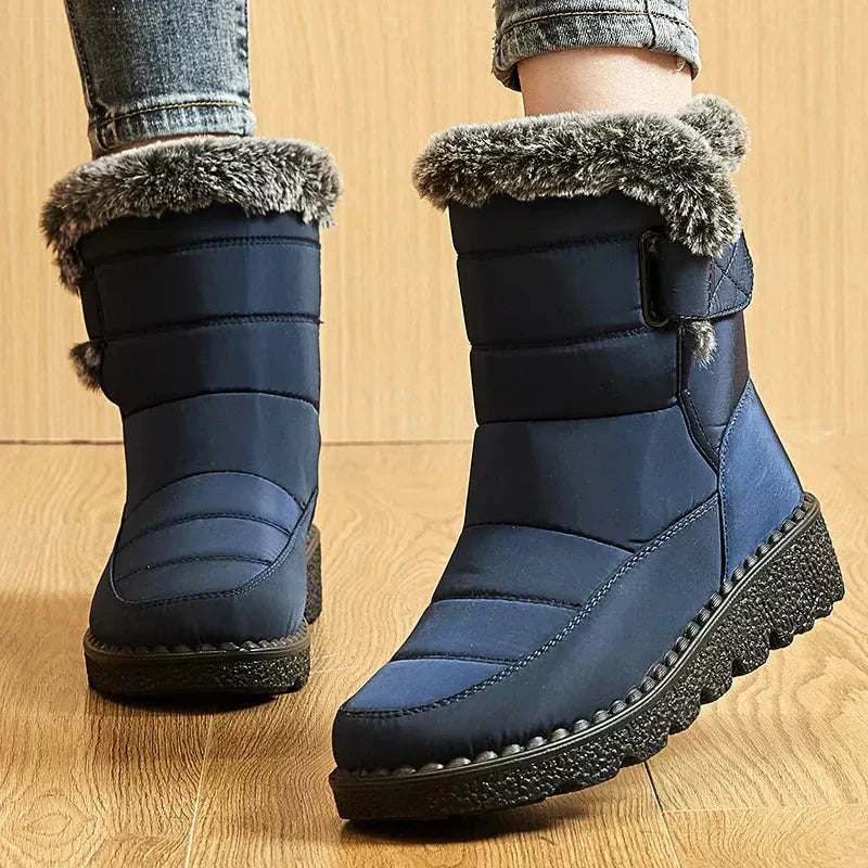Bottes d'hiver pour femmes à fourrure de cheville