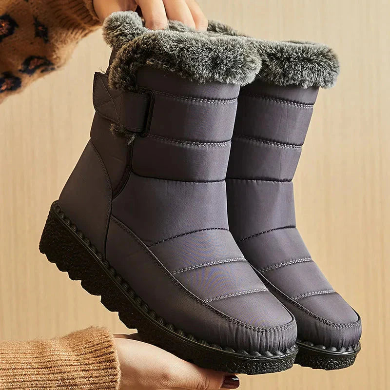 Bottes d'hiver pour femmes à fourrure de cheville
