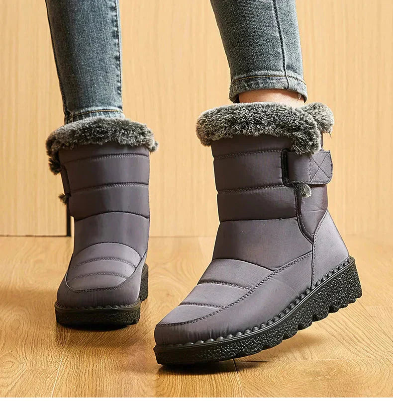 Bottes d'hiver pour femmes à fourrure de cheville