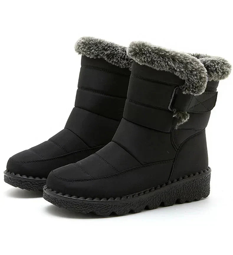 Bottes d'hiver pour femmes à fourrure de cheville