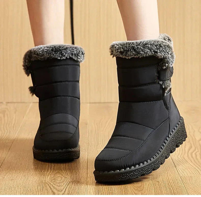 Bottes d'hiver pour femmes à fourrure de cheville