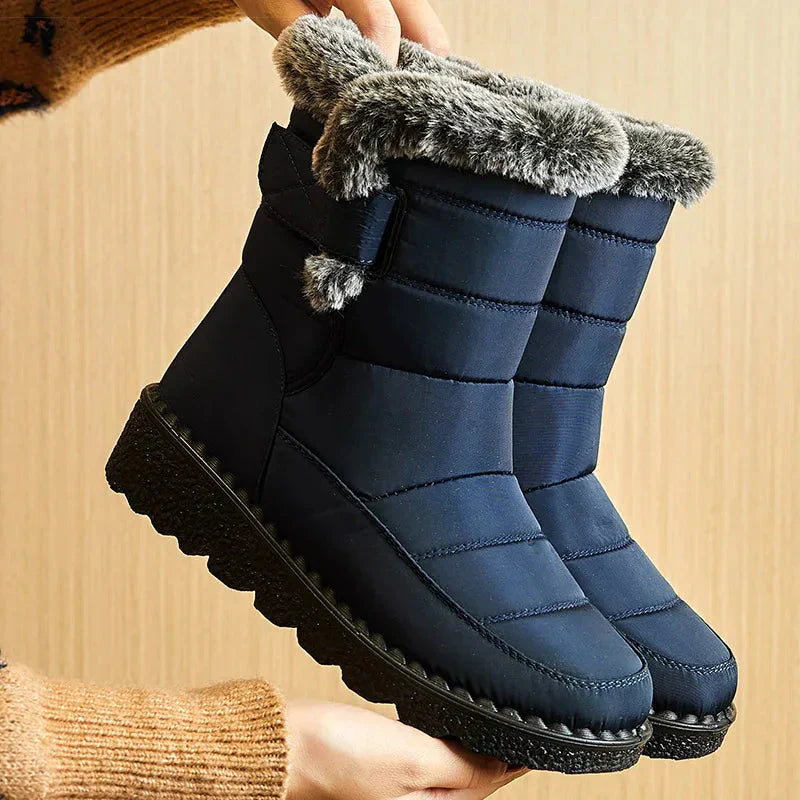 Bottes d'hiver pour femmes à fourrure de cheville