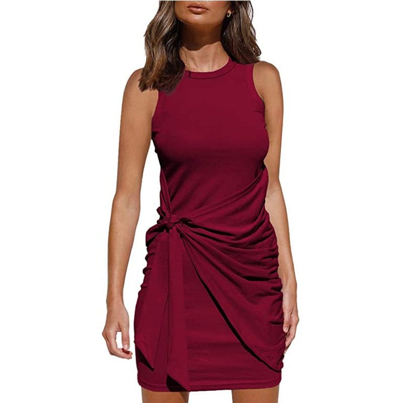 (Mehrfarbig) - Strickkleid mit Wickelrock-Design