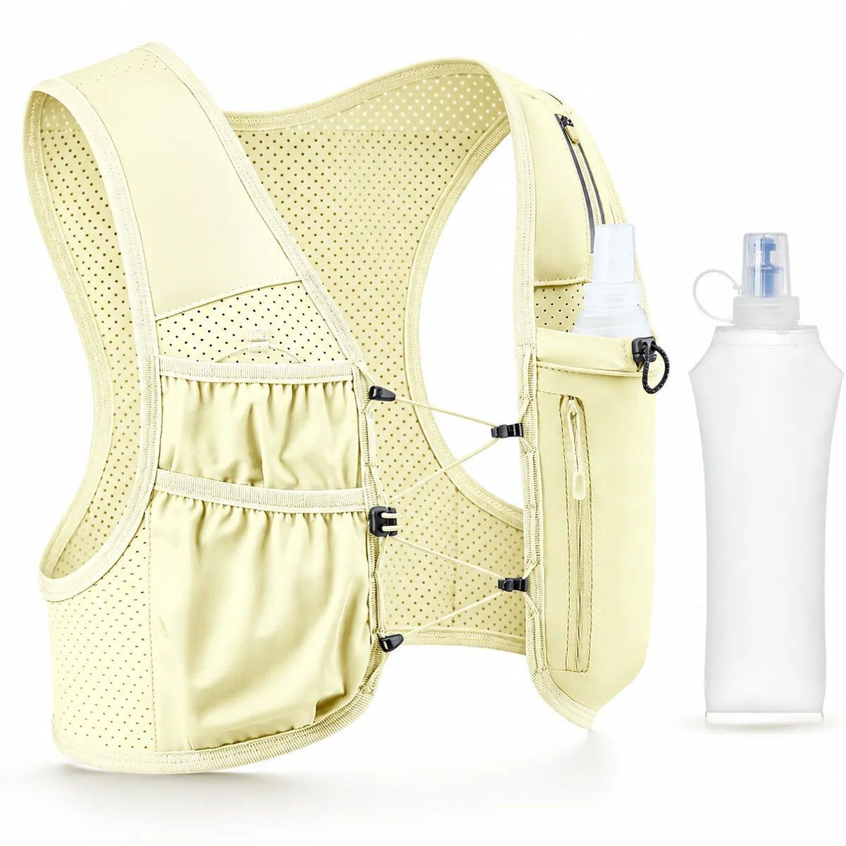 Leichte Lauf-Trinkweste mit 9 Taschen & verstellbarer Passform