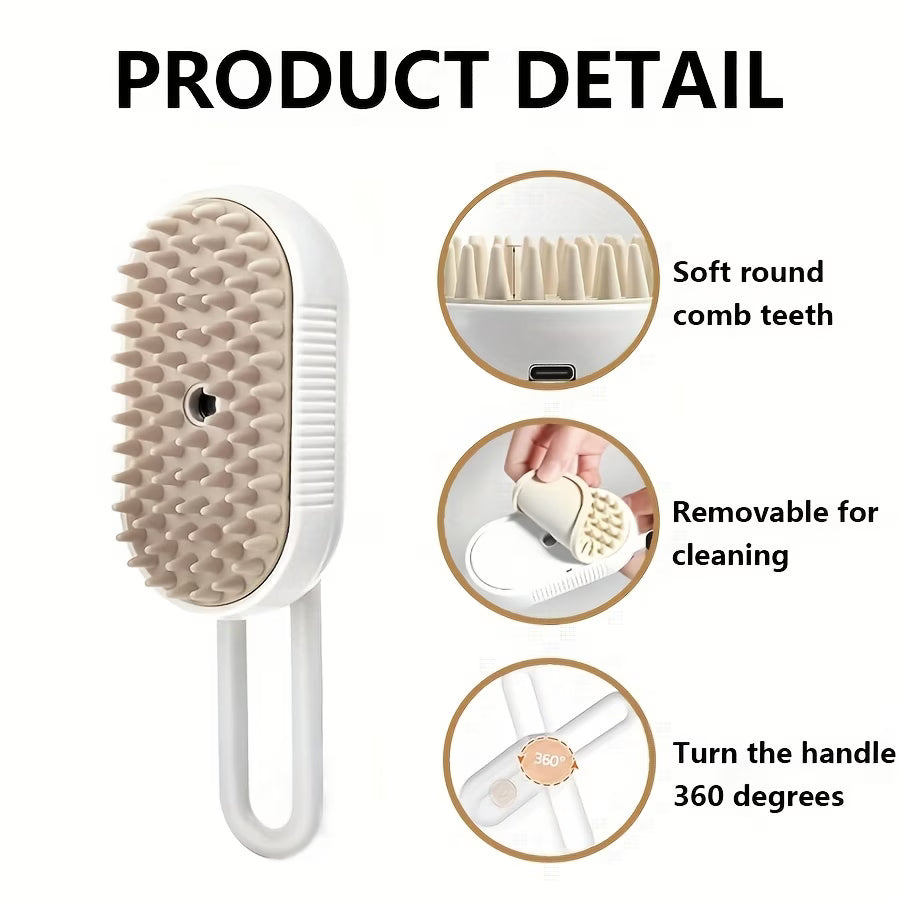 Brosse de toilettage à brume 4-en-1 pour chats et chiens – Rechargeable