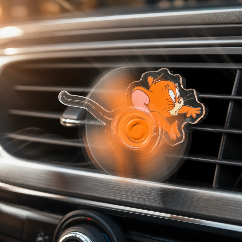 Drehbare Cartoon-Auto-Dekoration für die Lüftung – Lustiges Armaturenbrett-Accessoire