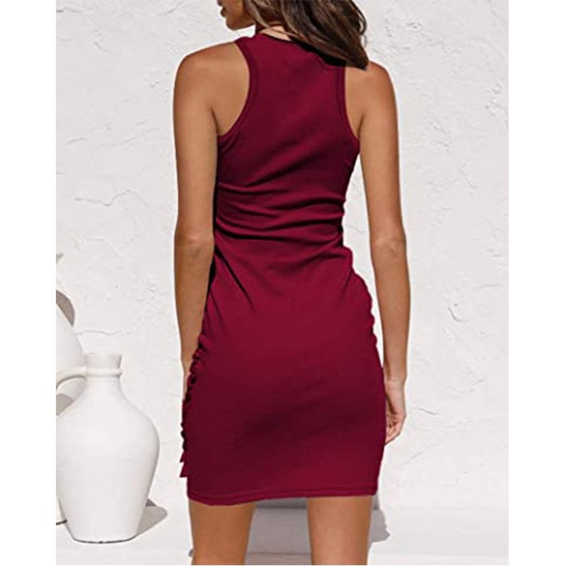 (Mehrfarbig) - Strickkleid mit Wickelrock-Design