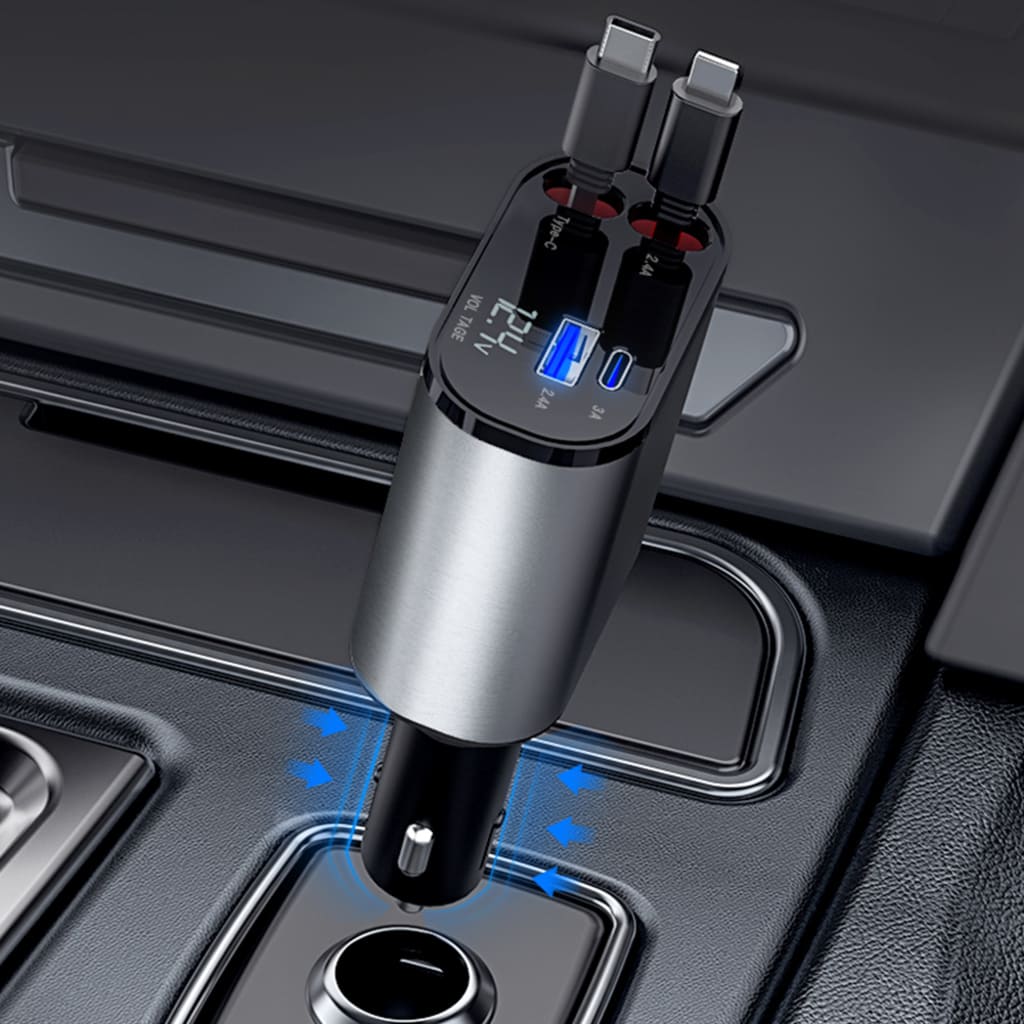Einziehbares Schnellladegerät fürs Auto