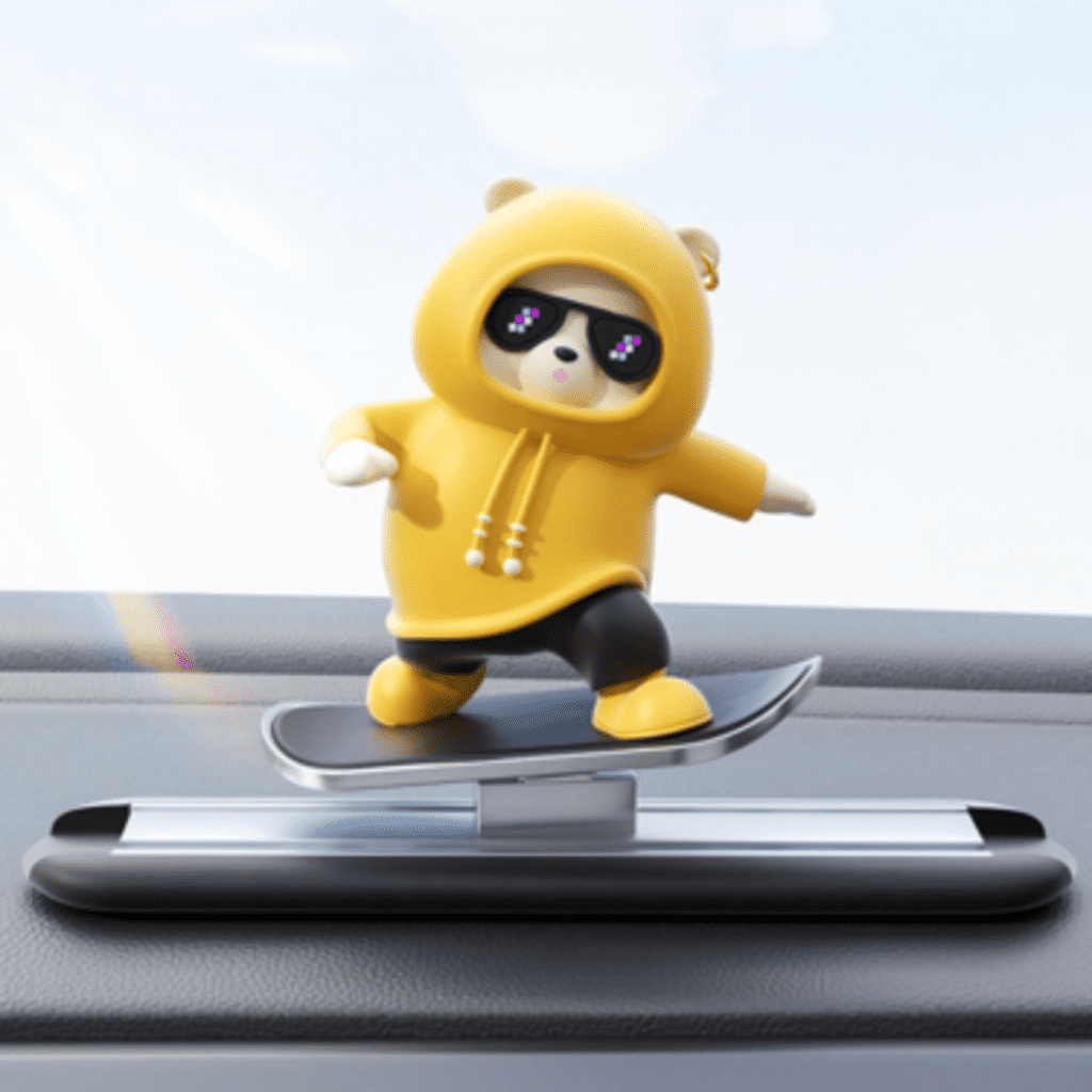 Schlittschuhlaufender Panda Bär Auto-Ornamente