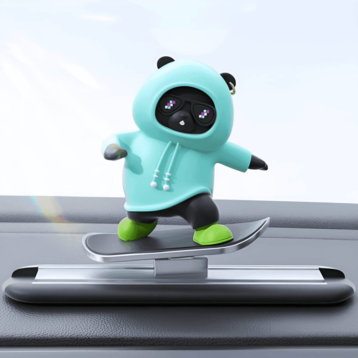 Schlittschuhlaufender Panda Bär Auto-Ornamente