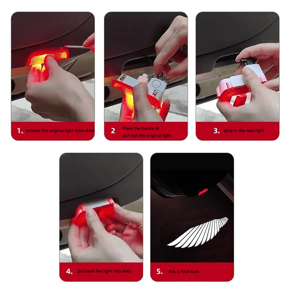 Feux de portière de voiture « Angel Wing »