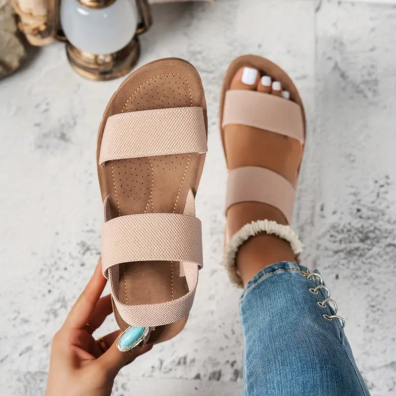 Elastische Damen-Keilsandalen – Bequeme Sommer-Laufschuhe
