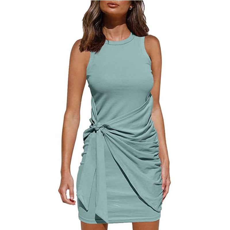 (Mehrfarbig) - Strickkleid mit Wickelrock-Design