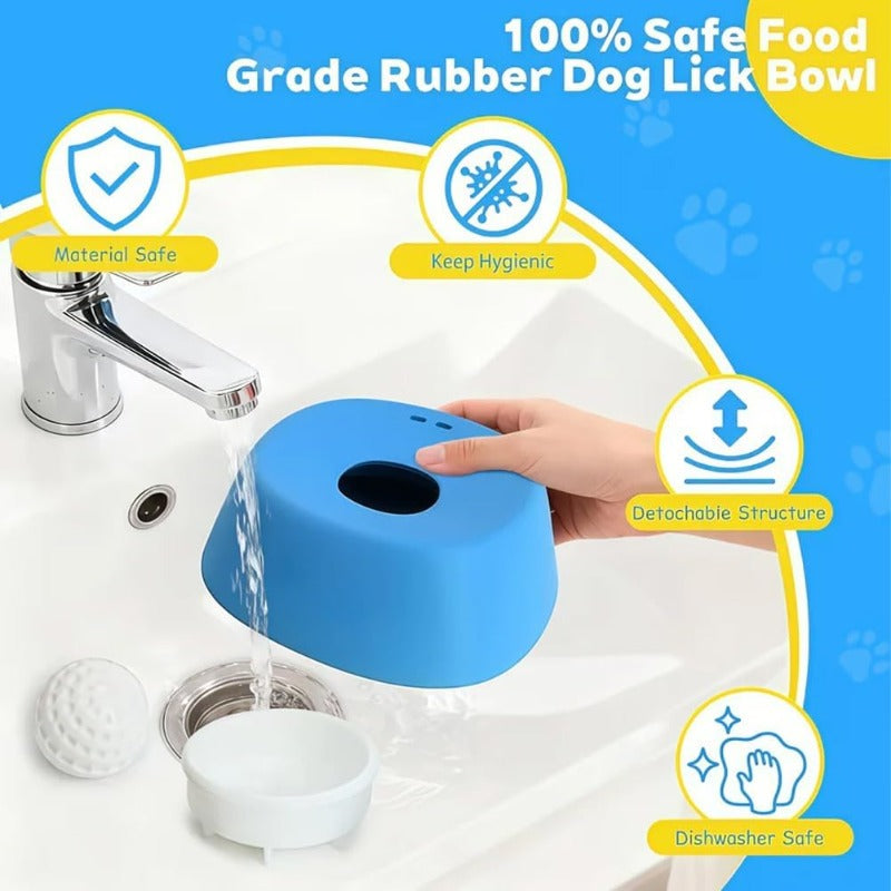 Gamelle à lécher apaisante pour chien avec balle – Distributeur anti-glisse à alimentation lente