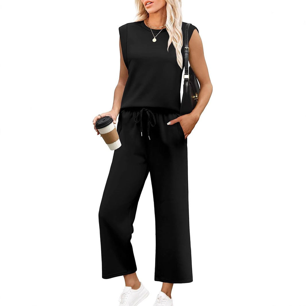 Ensemble 2 pièces femme : débardeur et pantalon large