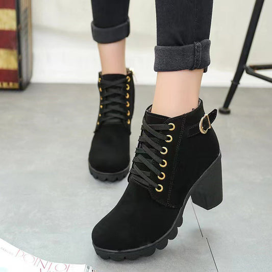 Bottes à talon épais pour femmes