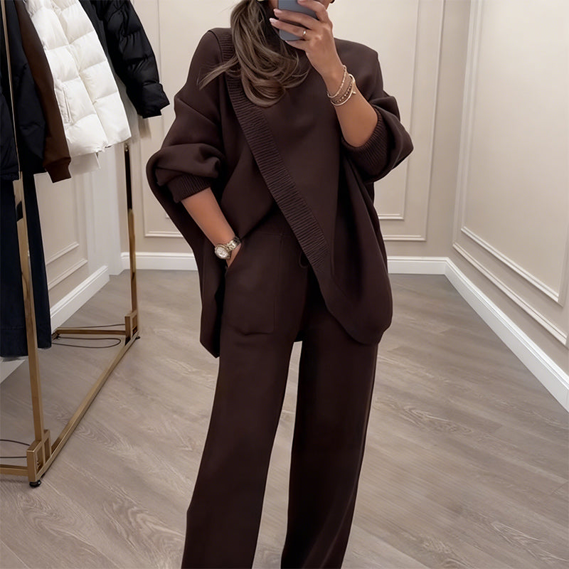 Damen Oversize-Pullover & Hose 2-teiliges Set🚀Kostenloser Versand