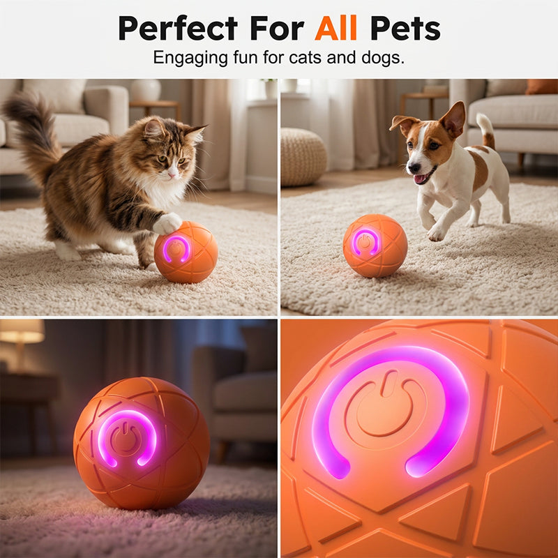 Interaktives Ballspielzeug für Katzen & Hunde – Automatisch & ferngesteuert