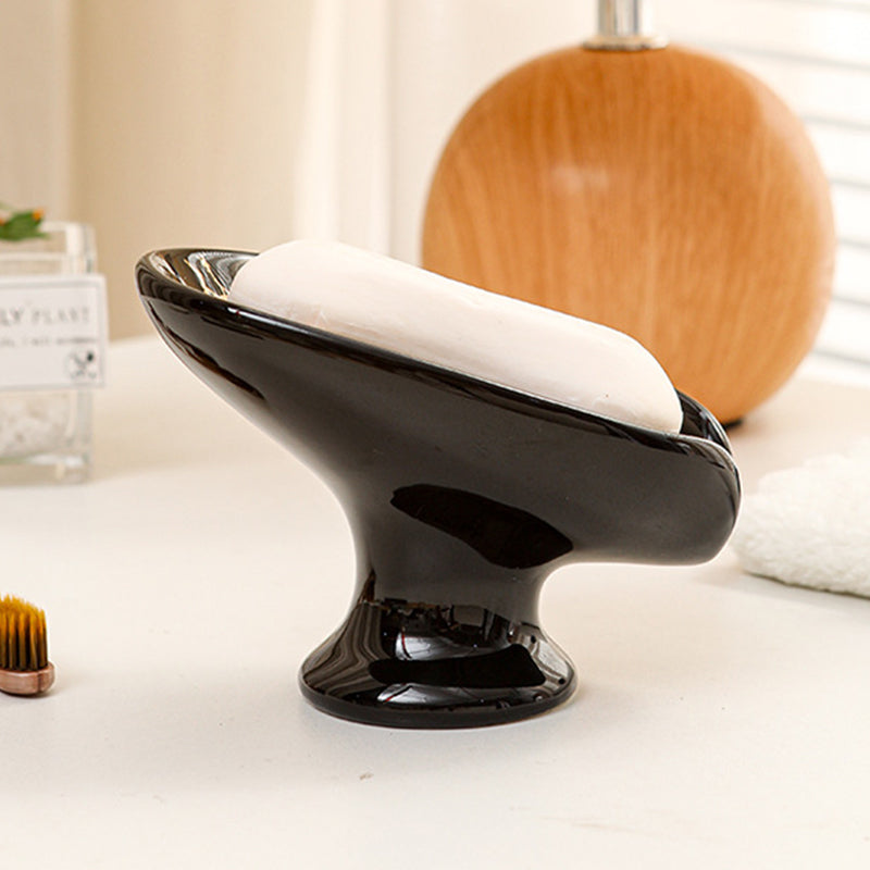 Porte-savon en céramique auto-drainant en forme de feuille Verdelle™
