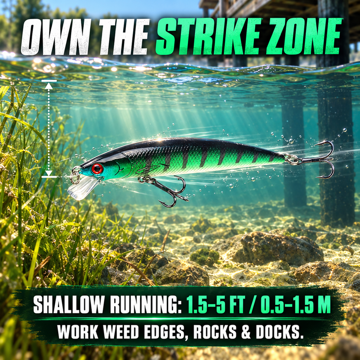 RattleRise 100F schwebender Jerkbait