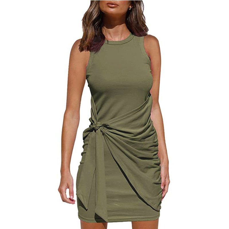 (Mehrfarbig) - Strickkleid mit Wickelrock-Design