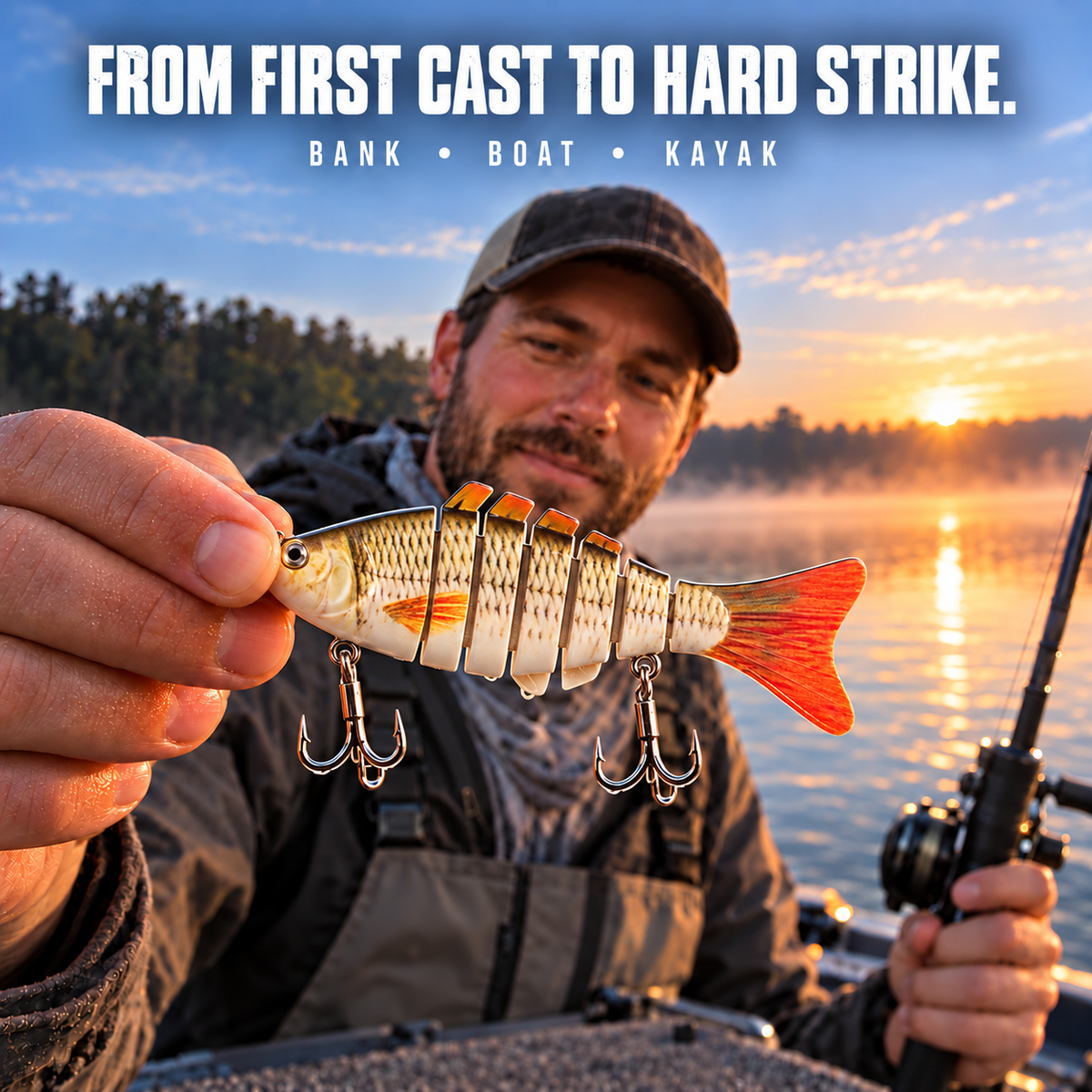 RippleStrike 7™ Swimbait coulant multi-articulé