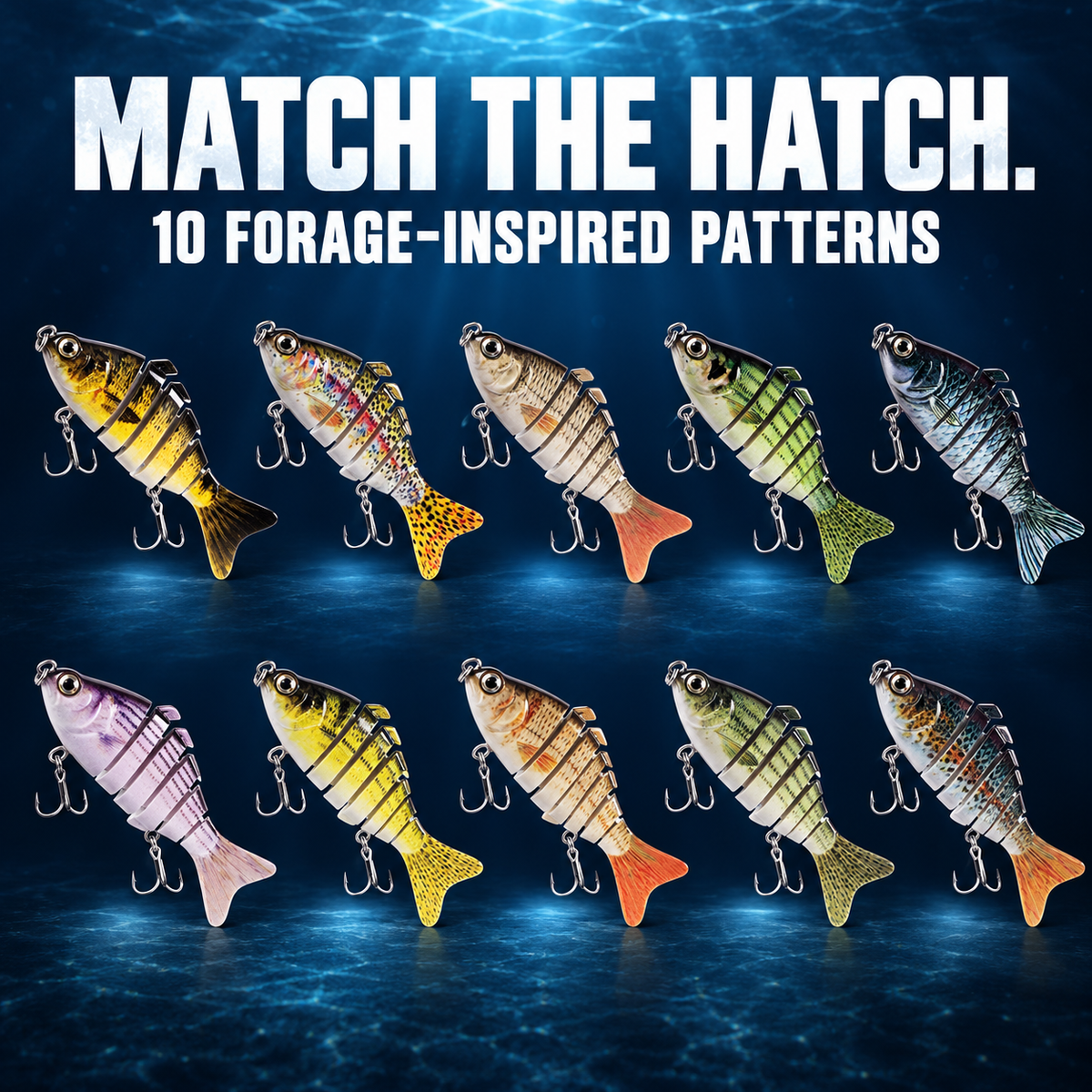 RippleStrike 7™ Swimbait coulant multi-articulé