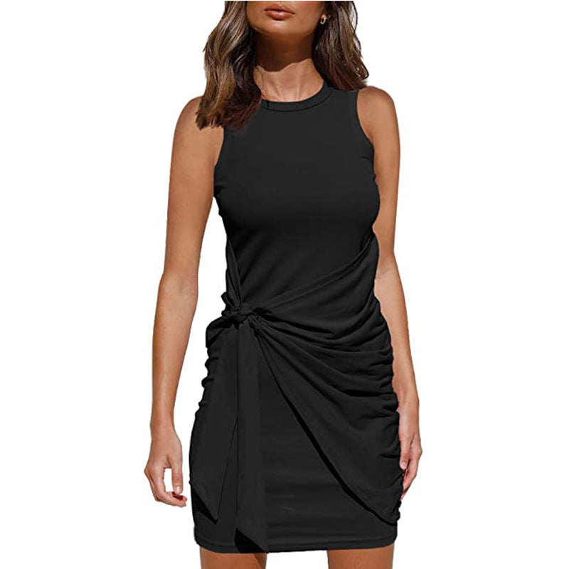 (Mehrfarbig) - Strickkleid mit Wickelrock-Design