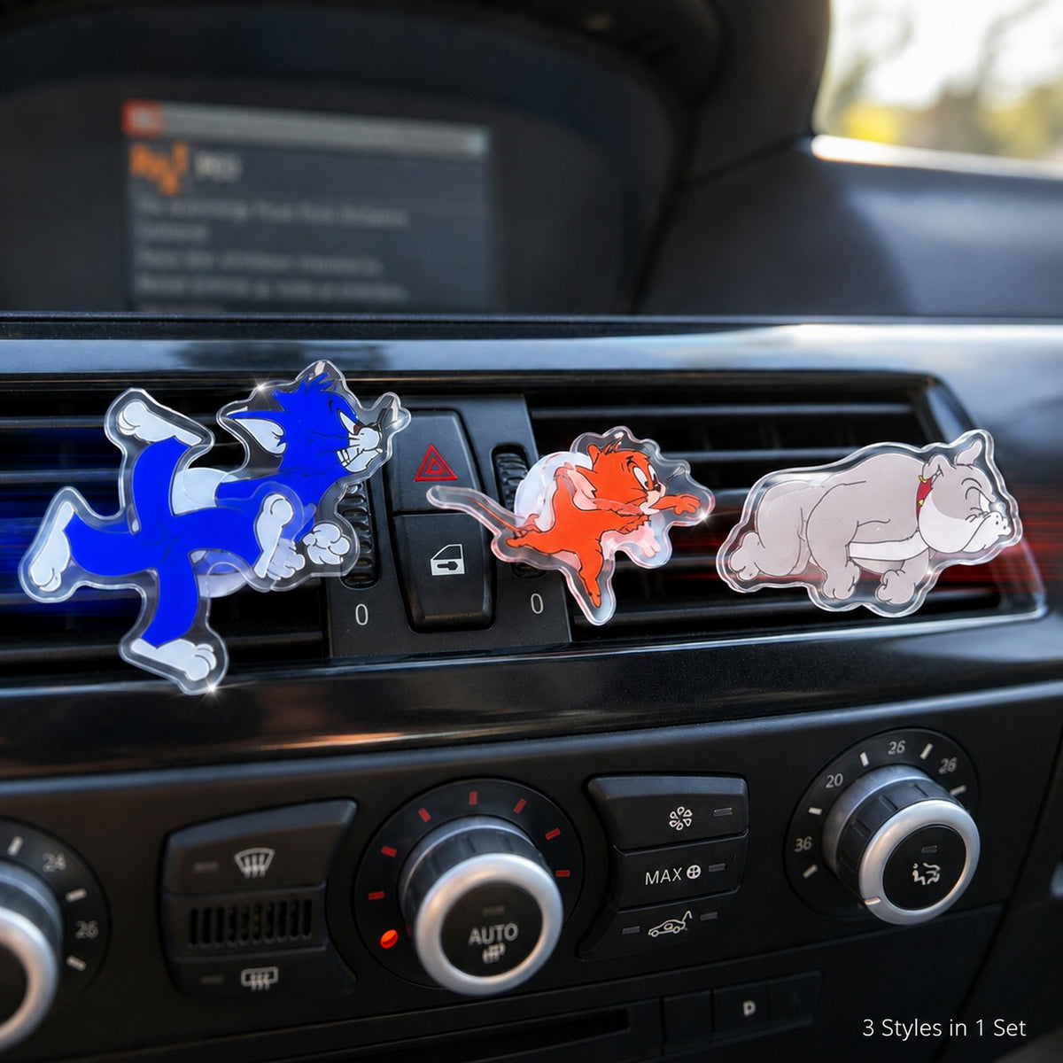 Drehbare Cartoon-Auto-Dekoration für die Lüftung – Lustiges Armaturenbrett-Accessoire