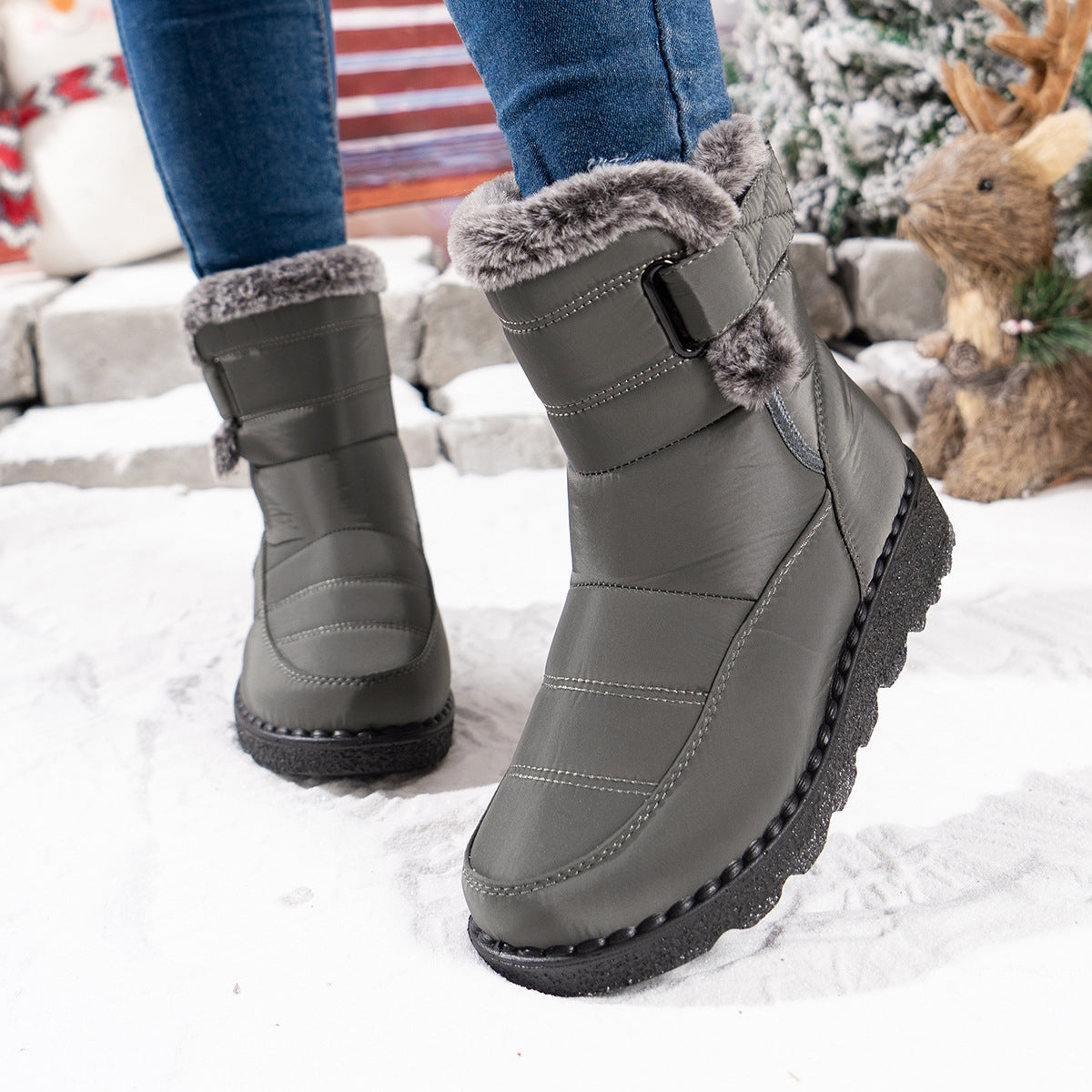 Bottes d'hiver pour femmes à fourrure de cheville