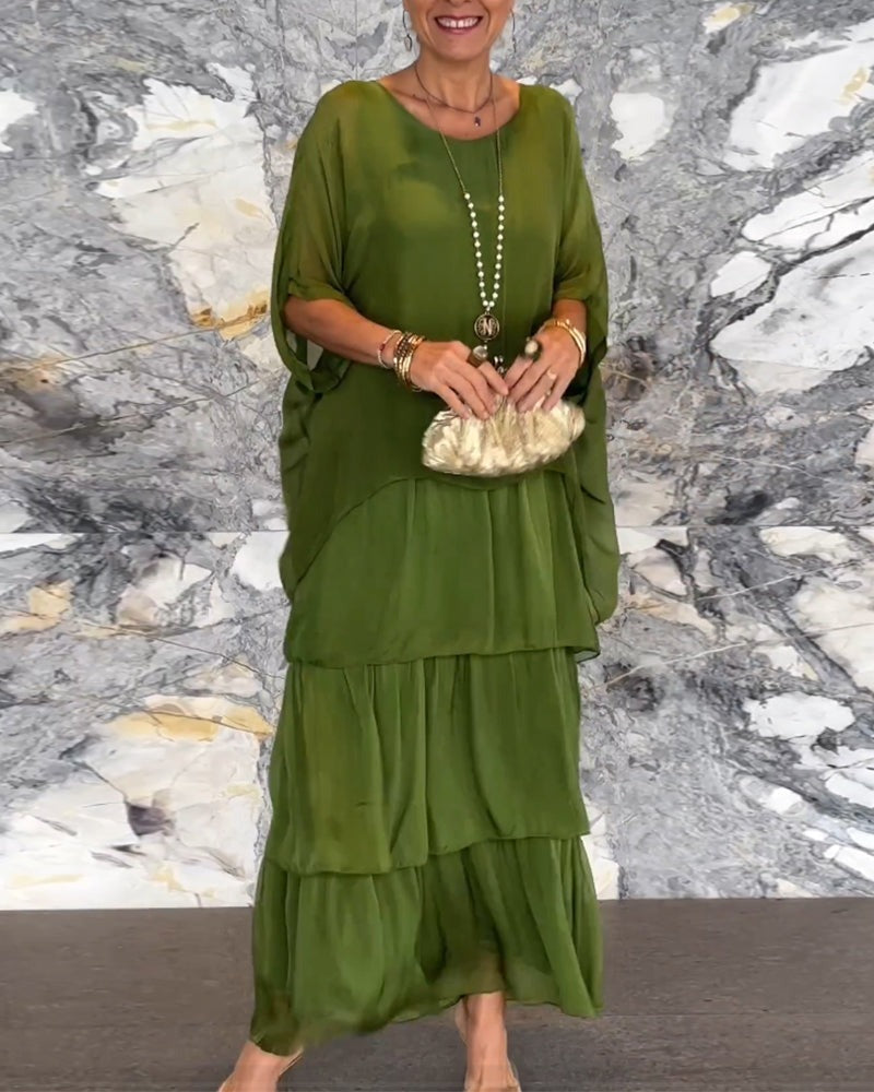 Damen-Kleid im künstlerischen Stil, locker geschnitten (2 kaufen, kostenloser Versand)