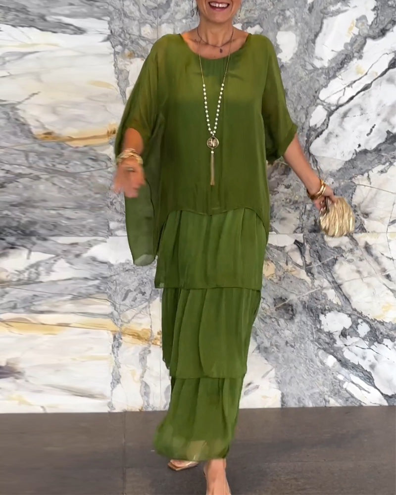 Damen-Kleid im künstlerischen Stil, locker geschnitten (2 kaufen, kostenloser Versand)