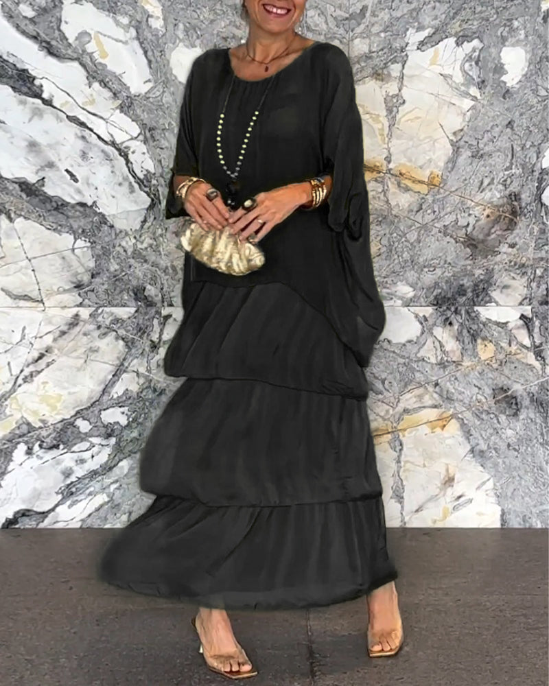 Damen-Kleid im künstlerischen Stil, locker geschnitten (2 kaufen, kostenloser Versand)