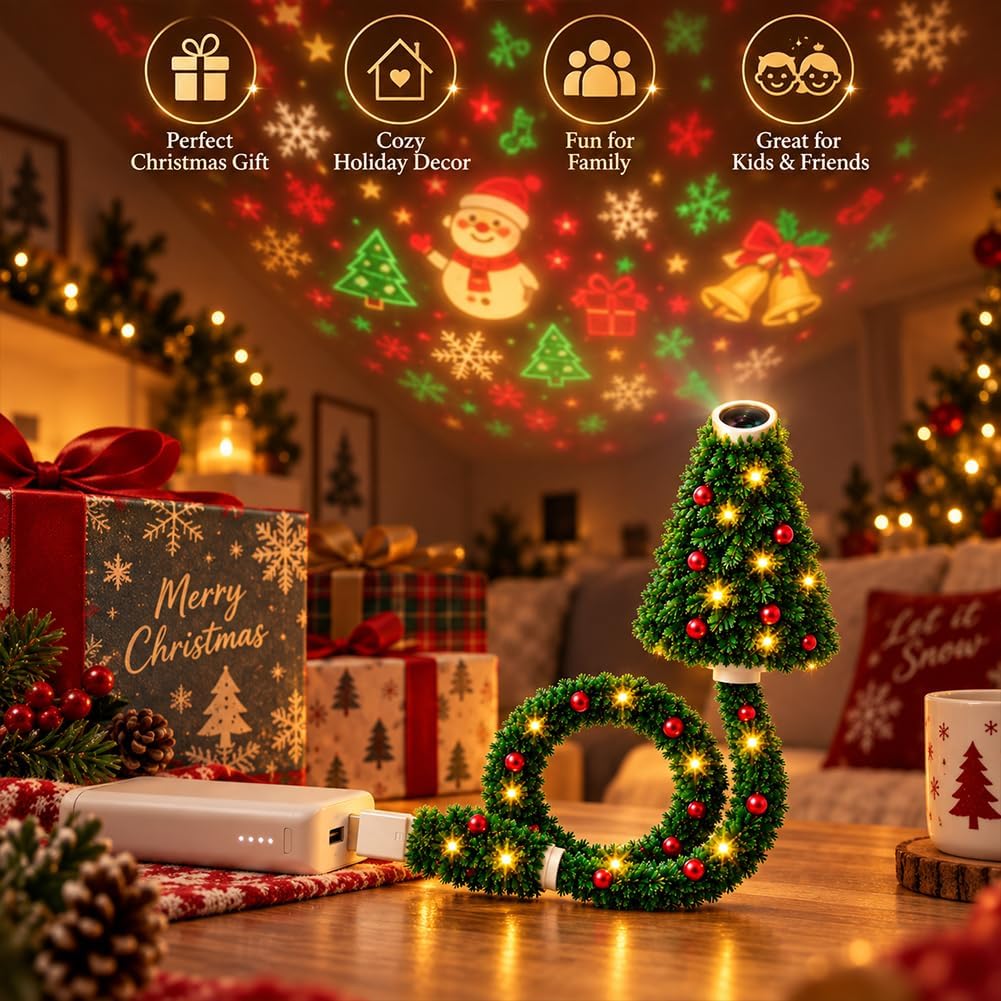 Weihnachts-Projektorleuchte, Plug-and-Play HD-Weihnachts-Projektor
