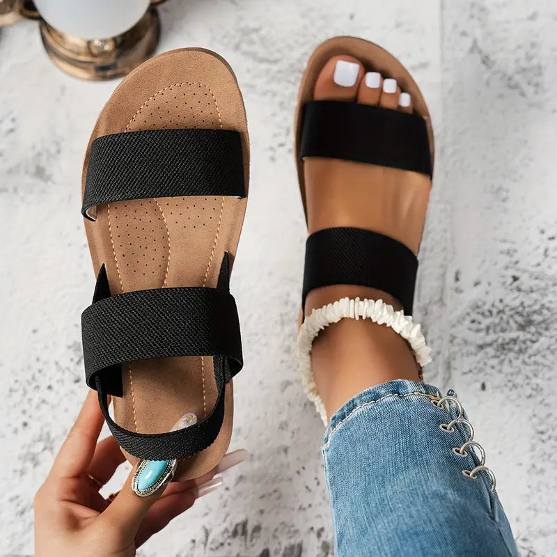 Elastische Damen-Keilsandalen – Bequeme Sommer-Laufschuhe