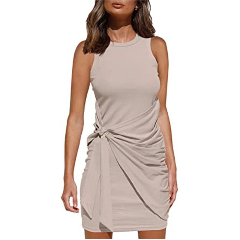 (Mehrfarbig) - Strickkleid mit Wickelrock-Design
