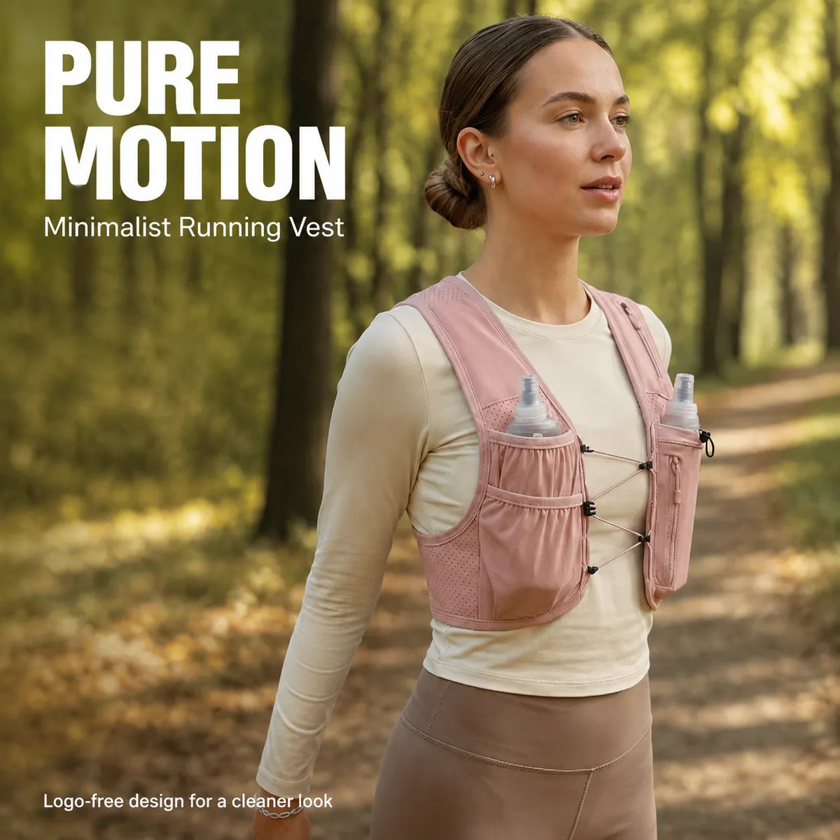 Leichte Lauf-Trinkweste mit 9 Taschen & verstellbarer Passform