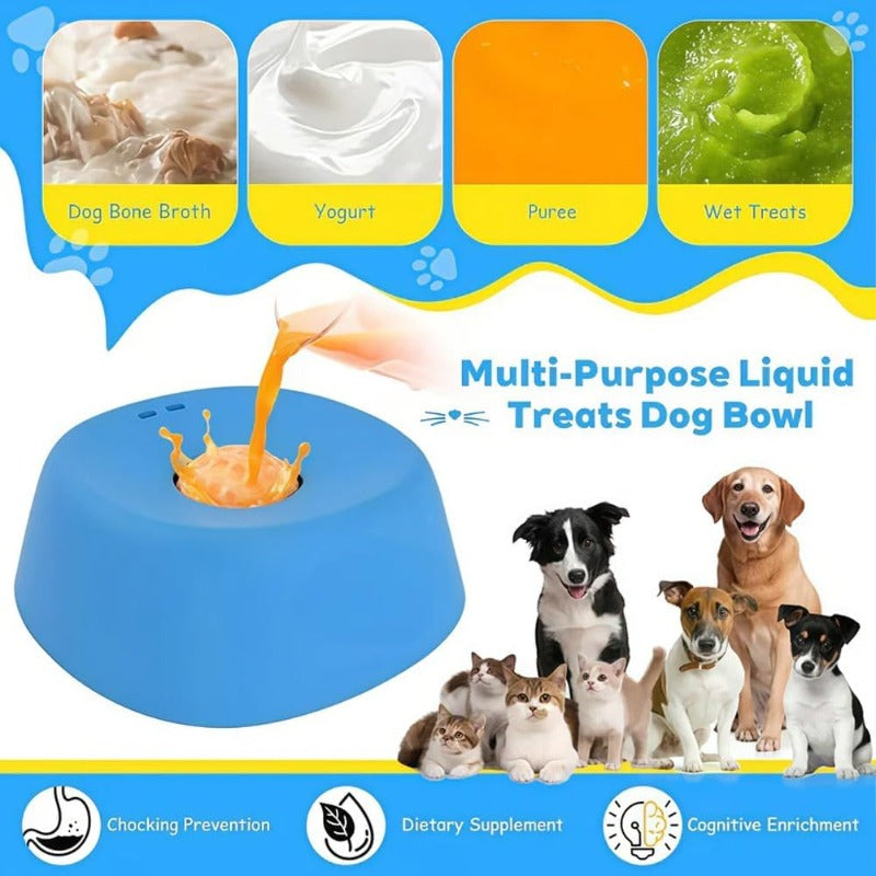 Gamelle à lécher apaisante pour chien avec balle – Distributeur anti-glisse à alimentation lente