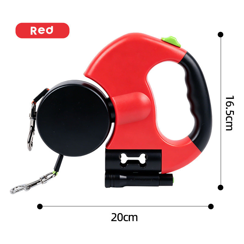 360 Retractable Dog Leash for Two Dogs