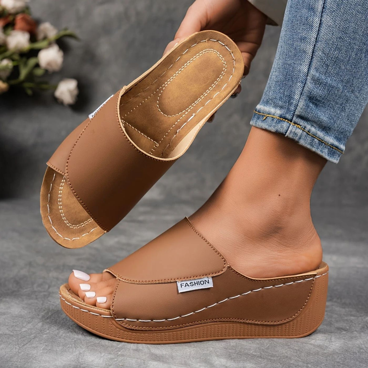 Sandales orthopédiques confortables – Sandales de marche ergonomiques anti-douleur