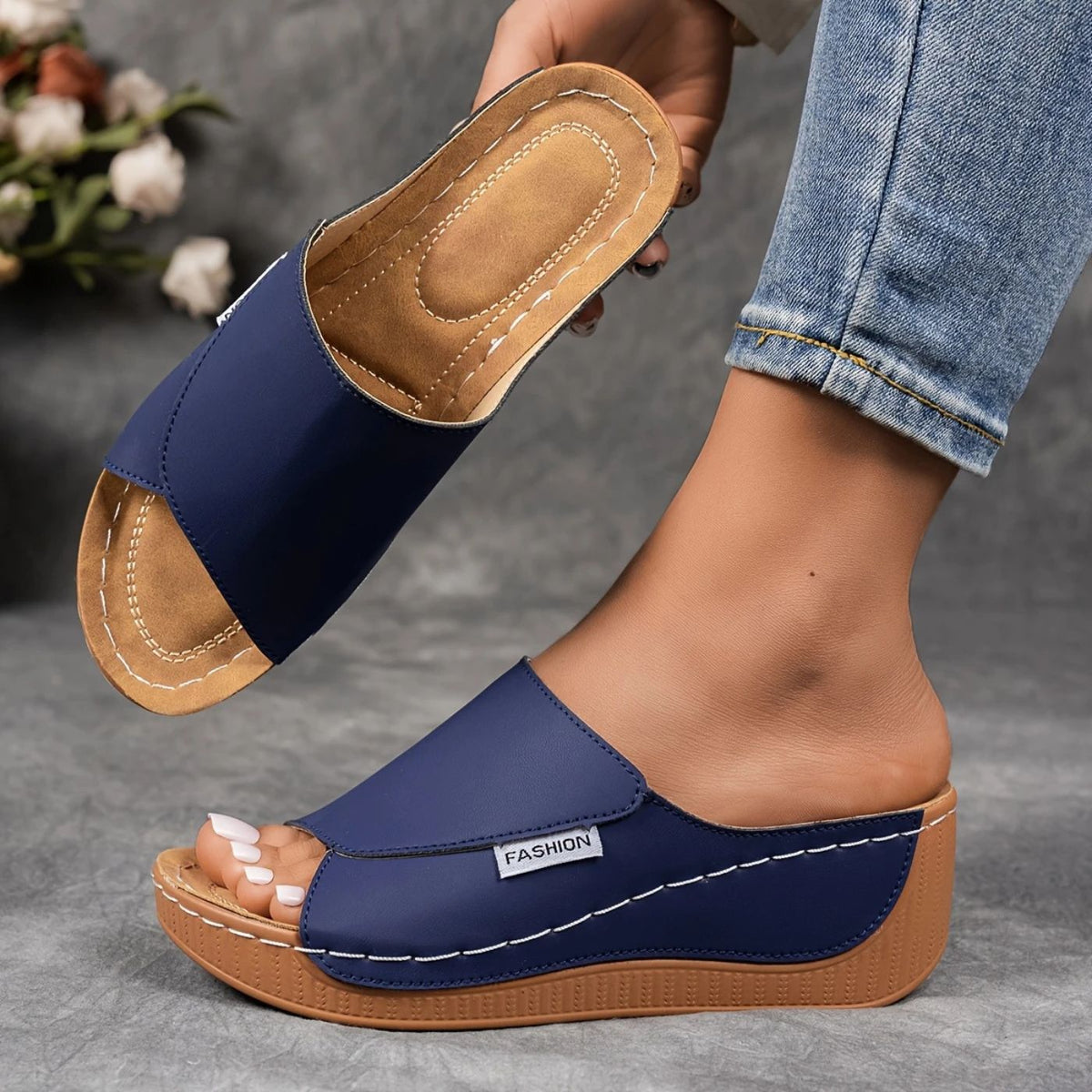 Sandales orthopédiques confortables – Sandales de marche ergonomiques anti-douleur